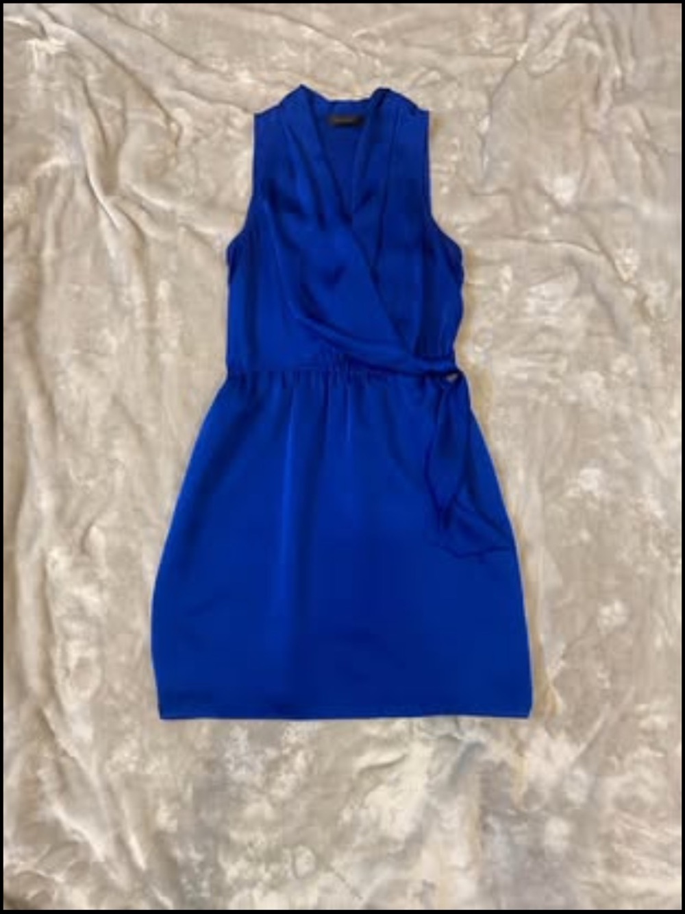 The Limited Cobalt Blue Sleeveless Wrap Dress